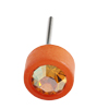 1 Paar Polaris Ohrstecker mit Swarovski Strass 6mm Orange matt